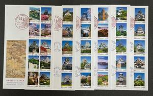  japanese castle series no. 1 compilation from no. 6 compilation till FDC6 sheets JPS cover 