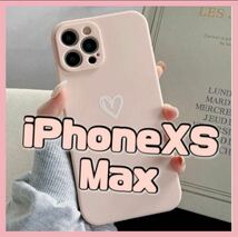 【iPhoneXSmax】iPhoneケース ピンク ハート 手書き シンプル 即決 送料無料 スマホケース 可愛い 新品 韓国 スマホカバー セール 推し活 _画像1