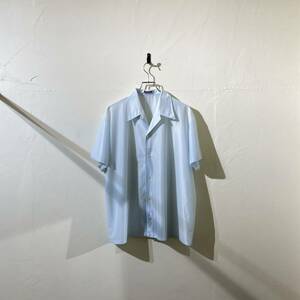 vintage euro 70s nylon shirt フランス製 ヨーロッパ古着 ビンテージ ナイロンシャツ オープンカラーシャツ 開襟 半袖 シャツ 