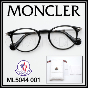 24057★新品本物！MONCLER ML5044 001 ブラック モンクレール セルフレーム ボストンシェイプ キーホールブリッジ メンズ レディース