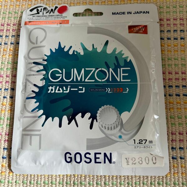 ♪GUMZONE (ガムゾーン) ソフトテニス用ストリング 11.5m エアリーホワイト (AW) SSGZ11AW