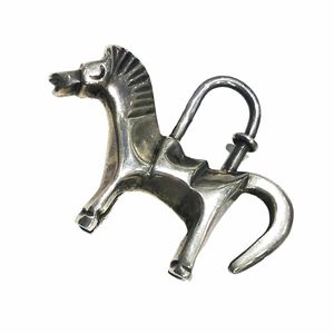 [ used ] HERMES Hermes katena bag for lock shu bar hose horse katena silver 22006325 YM