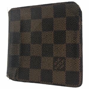 【中古】 LOUIS VUITTON ルイ・ヴィトン ポルトビエ・カルトクレディ モネ ダミエ・エベヌ N61665 財布 20011307 RS