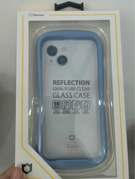 iFace　iPhone 14 専用 ケース クリア ブルー