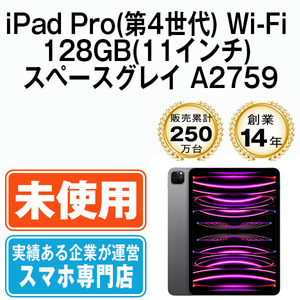 新品 iPadPro4 128GB スペースグレイ A2759 Wi-Fiモデル 11インチ 第4世代 2022年 本体 未使用品