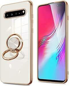 Galaxy S10 ケース リング SC-03L SCV41 カバー リング付き 防指紋 耐衝撃 360度回転 車載ホルダー対応