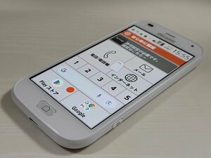 　★【40881WM】 美品 docomo F-42A FCNT らくらくスマートフォン ホワイト SIMロック解除済 1円 ! 1スタ !