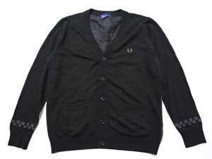 #0522#FRED PERRY Fred Perry cardigan M black *