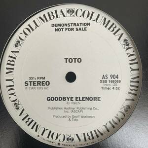 ◆ Toto - Goodbye Elenore ◆12inch US盤 Promo ベストヒットUSA系!!