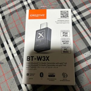 Creative BT-W3X PS5/Nintendo Switch aptX HD 最大24bit/48kHz USB-C接続