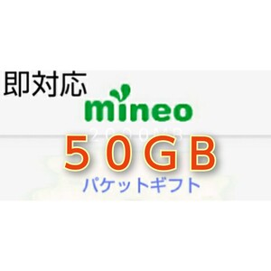 mineo マイネオ パケットギフト 9999MBx5 約50GB 2