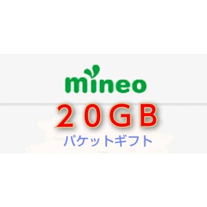 mineo マイネオ パケットギフト 9999MBx2 約20GB b