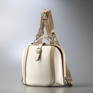 GP8083^ARTPHERE/ art fia-/Frame Works/. hill bag Bloom Mini dulles rucksack / backpack / Day Pack bag white × beige group 