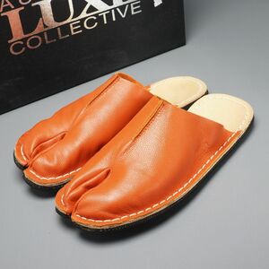 MF7903^ unused Australia Lux korektib/KABUKI/KAB019VT leather sandals slippers orange series US7/ approximately 23.5-24.0cm corresponding 