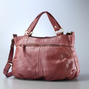 XXX^Dakota/ dakota leather / original leather handbag / shoulder bag 2WAY handbag / shoulder ../ diagonal .. Cross body bag wine red series 