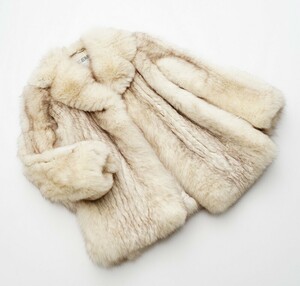 GP9228 blue fox * Enba /EMBA* fox /FOX* real fur * fur coat * fur jacket * Brown × ivory series 