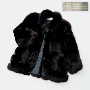 GP9089*SAGA FOX/ SaGa fox / SaGa Royal / bell Vision *fok fur * real fur *book@ fur * half coat * Brown *13