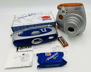 管009/未使用 ポラロイド i-zone/シャッターOK チェキ Cheki instax mini20 フジフィルム Polaroid ポラロイドカメラ 2台【現状】