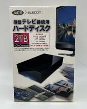 管684/未使用 エレコム 外付けハードディスク HDD ELECOM LACIE LCH-DB2TUTV 2TB 薄型テレビ接続用 ガイド無_画像3