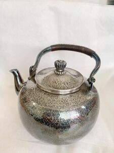 純銀 やかん 湯沸 茶道具 銀製　工芸品