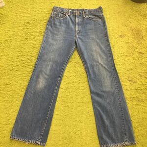 【made in USA】70's vintage/リーバイス517-0217/W36L36/66early/黒カン/care~patch/内股single/TALON42/刻印2/縦落ち/状態good/