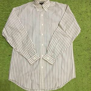 【made in British Hong Kong】90's Americanclothing/J.CREW/gianttag/button-downstripeshirt/size S/状態good/