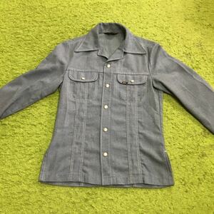 【made in USA】/70's deadstock/LEE shirtjacket/blacktriangletag/sizeS/gray/ピスマークMR R無し/極上品/