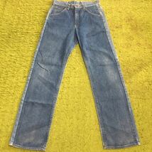 【made in USA】70's vintage/LEE200-0041/W31L33/MRregistermark/TALON42/左綾/allyellowstitch/backyorkunderray/状態good/_画像1