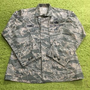 【made in USA】00's military near new/COAT MEN'S UTILITY AIR FORCE CAMOFLAGE PATTERN/size40R/DIGITAL TIGER/non Pocket/