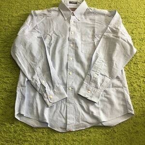 【made in USA】70's~Americanclothing/WARNACO INC./Hathaway/button-downshirt/saxblue/MENDOWBROOKOXFORD/size16 1/2-35/状態good/