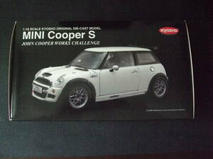 ミニカー　京商　MINI COOPER S　JOHN COOPER WORKS CHALLENGE ミニクーパー 1/18 Kyosho 白　ホワイト