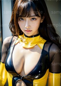 AI美女 AIイラスト A4ポスター 光沢ゴールド写真用紙使用 高画質 AIアート AIグラビア かわいい 女の子 美人 美少女 セクシー (37019)