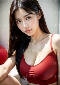 AI美女 AIイラスト A4ポスター 光沢ゴールド写真用紙使用 高画質 AIアート AIグラビア かわいい 女の子 美少女 美人 セクシー (40013)