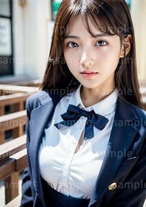 AI美女 AIイラスト A4ポスター 光沢ゴールド写真用紙使用 高画質 AIアート AIグラビア かわいい 女の子 美人 美少女 セクシー (44000)