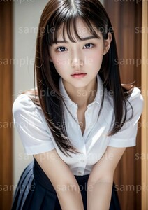 AI美女 AIイラスト A4ポスター 光沢ゴールド写真用紙使用 高画質 AIアート AIグラビア かわいい 女の子 美人 美少女 セクシー (47001)