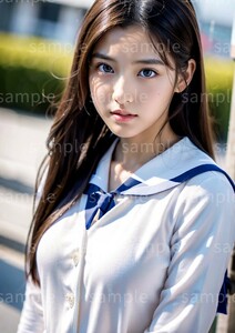 AI美女 AIイラスト A4ポスター 光沢ゴールド写真用紙使用 高画質 AIアート AIグラビア かわいい 女の子 美人 美少女 セクシー (47045)