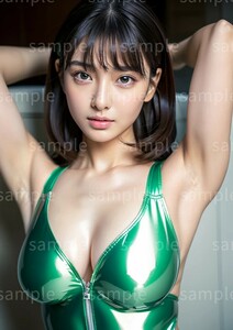 AI美女 AIイラスト A4ポスター 光沢ゴールド写真用紙使用 高画質 AIアート AIグラビア かわいい 女の子 美人 美少女 セクシー (56027)