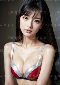AI美女 AIイラスト A4ポスター 光沢ゴールド写真用紙使用 高画質 AIアート AIグラビア かわいい 女の子 美人 美少女 セクシー (59028)