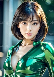 AI美女 AIイラスト A4ポスター 光沢ゴールド写真用紙使用 高画質 AIアート AIグラビア かわいい 女の子 美人 美少女 セクシー（60010)