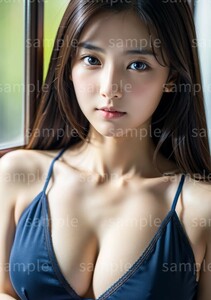 AI美女 AIイラスト A4ポスター 光沢ゴールド写真用紙使用 高画質 AIアート AIグラビア かわいい 女の子 美人 美少女 セクシー (39027)