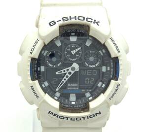動作品【 CASIO G-SHOCK SHOCK RESIST 腕時計 5081 GA-100B 】カシオ メンズ 腕時計 デジタル文字盤 ホワイト 樹脂バンド MN