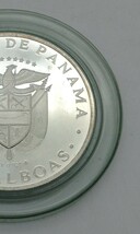 記念硬貨【 パナマ共和国 20バルボア プルーフ銀貨 ② 】1974年 大型銀貨 銀貨 記念貨幣 海外銭 保管品 MN_画像8
