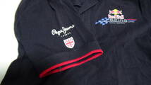 レッドブル ぺぺジーンズ S ★ロゴ 半袖 ポロシャツ シャツ トップス 黒 メンズ F1_画像5