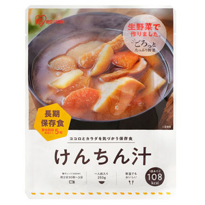 【保存食・非常食】ケース 災対食パウチけんちん汁 250g×36個 / 賞味期限5年間