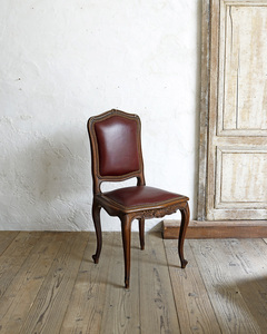 jf02723b 仏国*フランスアンティーク*家具 レザーチェア ダイニングチェア サロンチェア イギリス 木製椅子 ワインレッド 革張り 書斎椅子