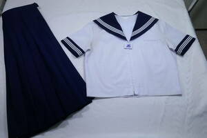 13 large Chiba direction summer short sleeves sailor suit (175A) summer skirt (W75)nike( inspection middle . high school woman . private uniform school uniform JK JC prefecture . attached body odor 