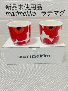 新品　marimekko マリメッコ　ラテマグ　ウニッコ　レッド