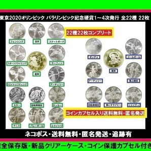 コレクター 保護カプセル Tokyo 2020 東京オリンピック 五輪 令和 百円クラッド 500円 記念硬貨 スケートボード バレーボール 風神 雷神の画像1