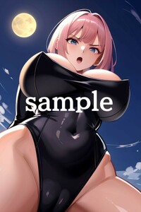 No.A-1064【全て1点もの】A4サイズ 美女ポスター 高品質光沢紙 イラスト アート コスプレ セクシー 水着 制服 下着 美女 巨乳 美乳 美尻