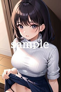 No.A-1053【全て1点もの】A4サイズ 美女ポスター 高品質光沢紙 イラスト アート コスプレ セクシー 水着 制服 下着 美女 巨乳 美乳 美尻